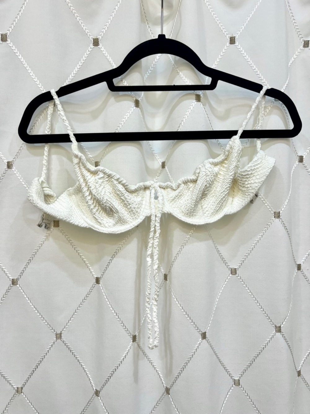 Devon Windsor Textured Tie-Front Bikini - White